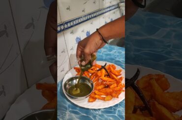 french fries With Chai  #food #youtubeshorts #shorts #shortvideo