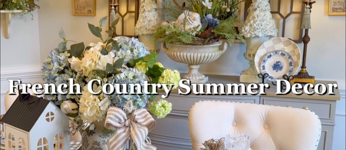 French Country Decorating Hamptons Style Dining Room 2025 #decoratewithme #hydrangea #coastal