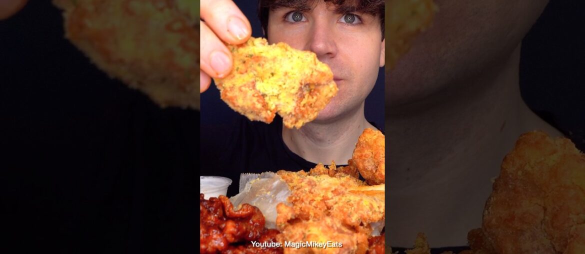 Crunchiest Fried Chicken & fries? (with cheese) #asmr #mukbang Crunchiest Fried Chicken & fries? (with cheese) #asmr #mukbang