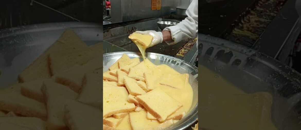 #French toast making#delicious food