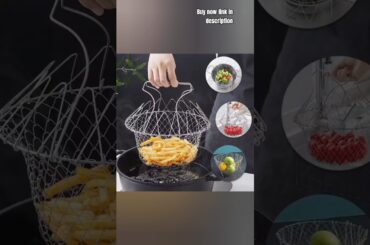 Multifunction Rinse Strain Fry French Chef Basket Drainer Magic Basket Net Kitchen Gadgets