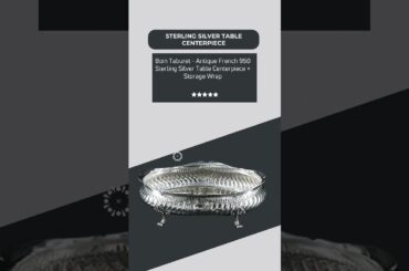 Boin Taburet - Antique French 950 Sterling Silver Table Centerpiece + Storage Wrap