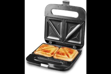 Elite Gourmet ESM2207XSS Sandwich Panini Maker Grilled Cheese, Machine Tuna Melt Omelets