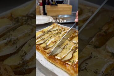 Brie and Pear Puff Pastry Recipe #short #recipe video e