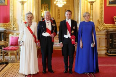 King Charles holds a state banquet for Emmanuel Macron’s UK visit