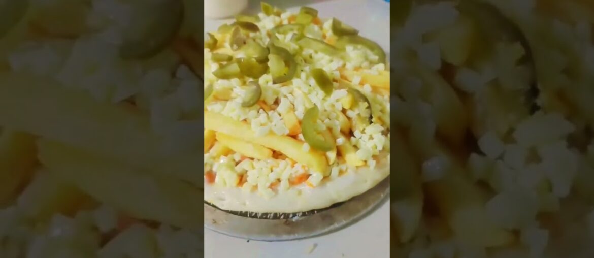 Overloaded pizza by french fries topping #pizzagallery #pizza #food #pizzarecipe #shorts #shortvideo