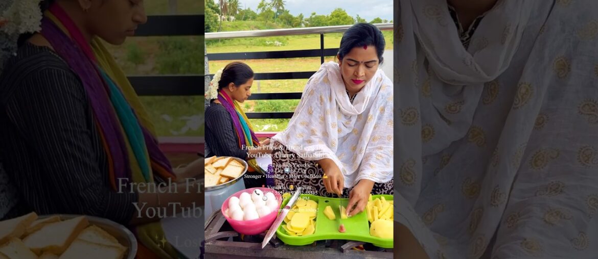 French Fries & Bread egg Baji YouTube :Cherry