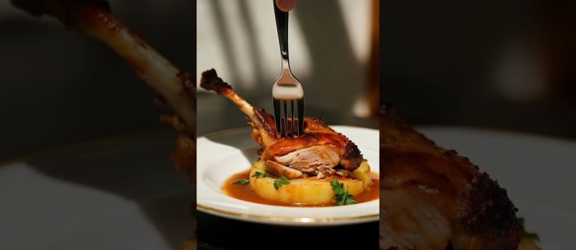 Gourmet Duck Confit with Sarladaise Potatoes #DuckConfit, #FrenchCuisine, #FoodPhotography