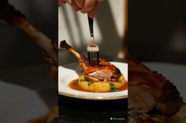 Gourmet Duck Confit with Sarladaise Potatoes #DuckConfit, #FrenchCuisine, #FoodPhotography