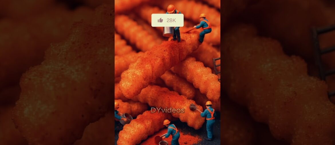 Making French Fries With Tiny Workers! YUMMY! #shorts #asmr #cooking #food #trending #viralshorts