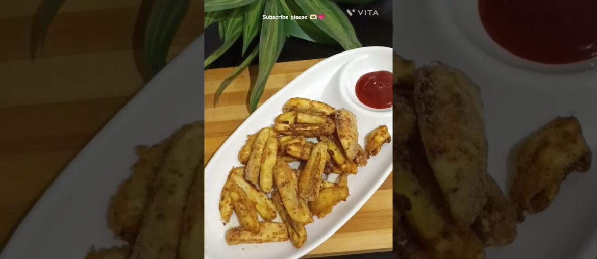 Banana French fries recipe || #food #trending #shortvideo