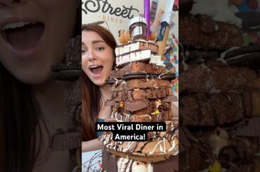 Everything I ate at the most viral diner in America! #foodie #shorts #nutella #eating #dessert