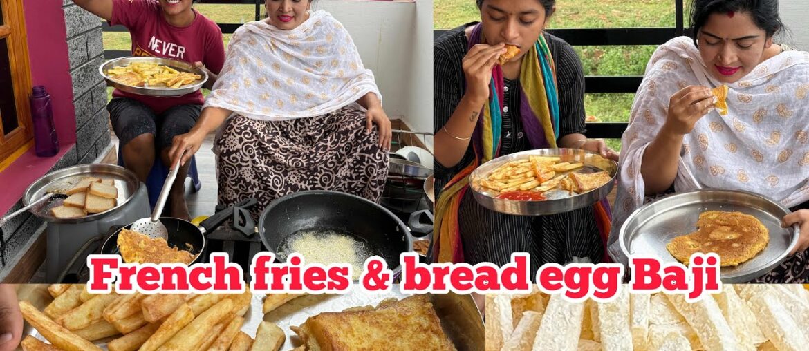 French Fries & Bread egg Baji || Cherry Sathakshi French Fries & Bread egg Baji || Cherry Sathakshi