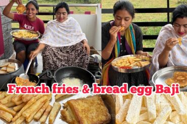 French Fries & Bread egg Baji || Cherry Sathakshi