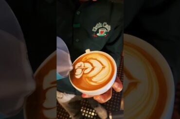 Rose latte art for beginners #virl #coffee