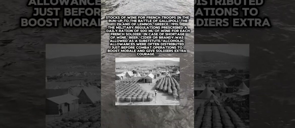 Stockpiles of wine for the French troops