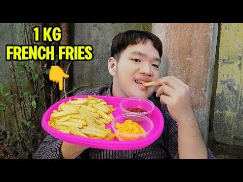 EATING 1KG FRENCH FRIES SO YUMMY EATING 1KG FRENCH FRIES SO YUMMY