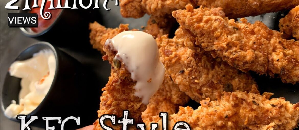 KFC style Fried Chicken Recipe | Chicken Strips | Chicken Fingers | Spicy Crispy Chicken Strips KFC style Fried Chicken Recipe | Chicken Strips | Chicken Fingers | Spicy Crispy Chicken Strips