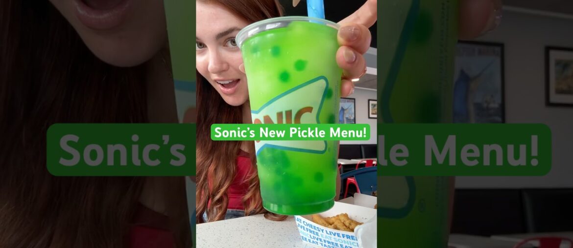 Trying Sonic’s new pickle menu! #foodie #shorts #eating #fastfood #pickles #burger #fries