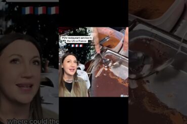 French vs American servers #france #french #usa #american #cultureshock #restaurant #server #funny