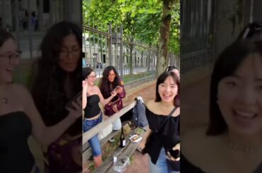 WINE IN A FRENCH PARK #shorts #studyabroad