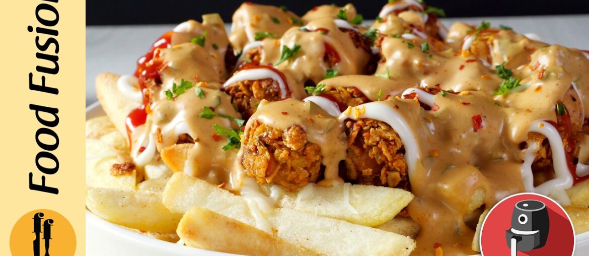 Air fry Loaded Fries with Best Sauces Recipe by Food Fusion