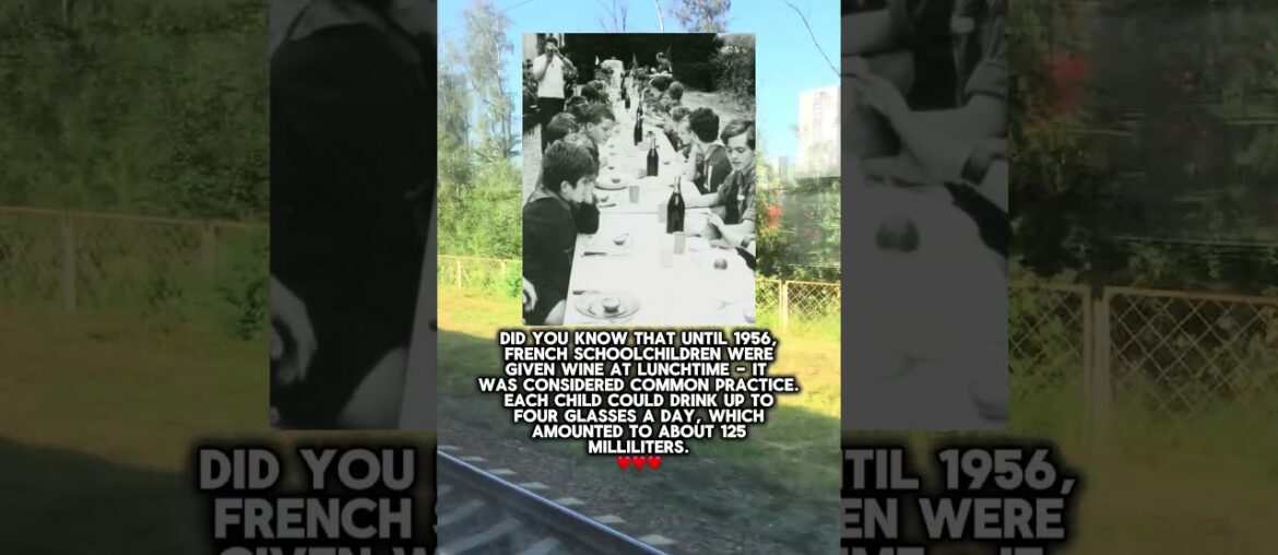 French Schoolchildren Were Given Wine During Lunch