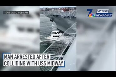 Mon. July 21 | Boat crashes into USS Midway Museum | NBC 7 San Diego