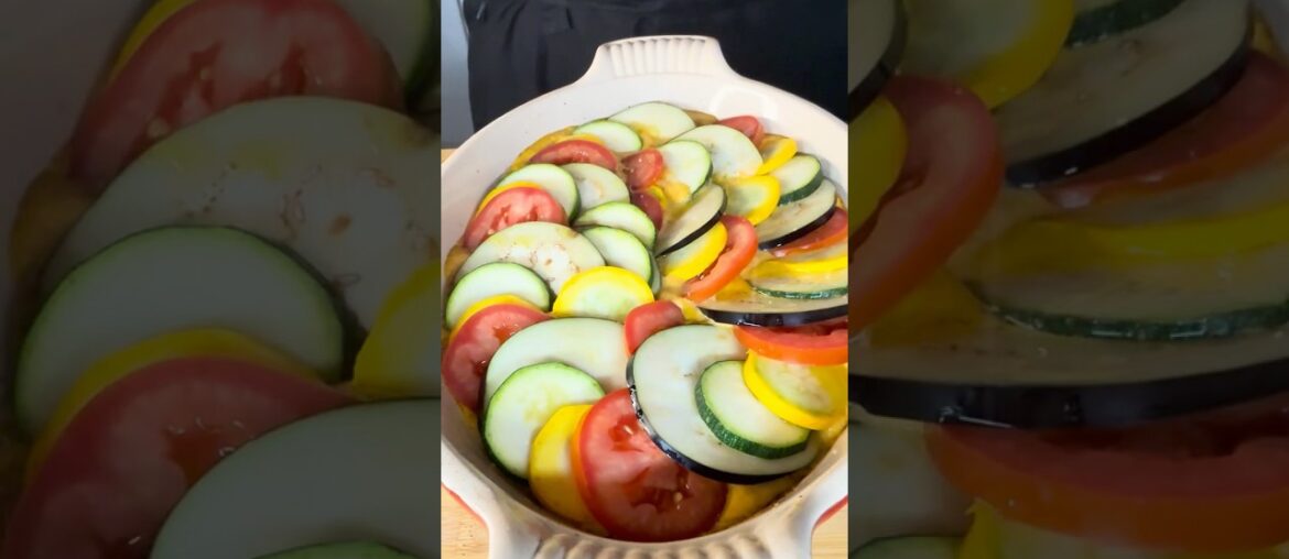 Summer Ratatouille with Feta : Easy, Fresh, and Flavorful #asmrcooking #shorts