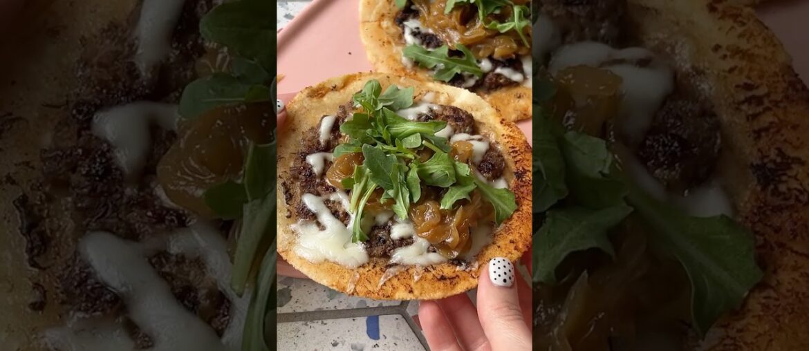 French Onion Smashburger Tacos