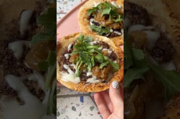 French Onion Smashburger Tacos
