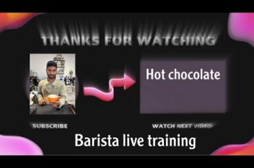 How to make hot chocolate barista live training
