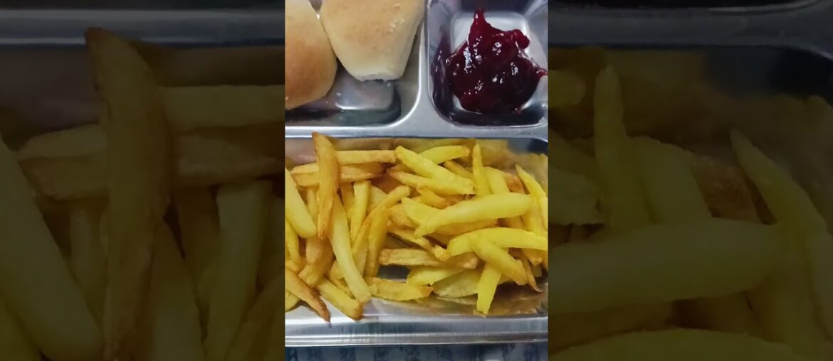 , yummy french fries and pav