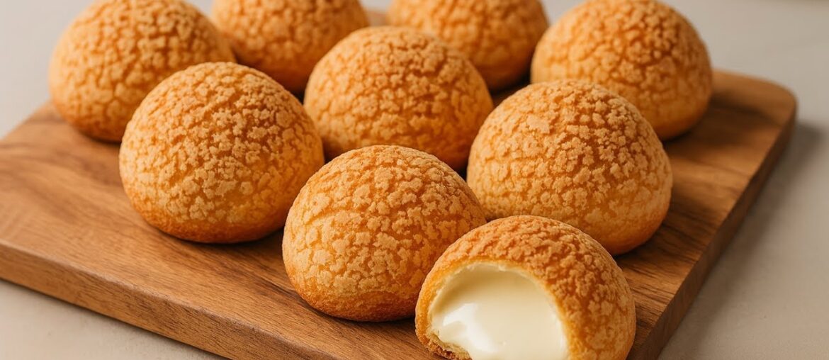 From Simple Ingredients to Stunning Cream Puffs (French Choux au Craquelin)
