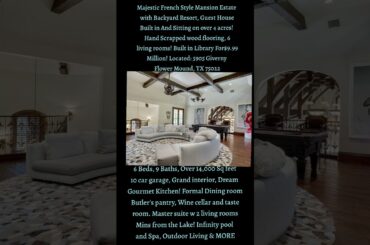 Majestic French Waterfront Mansion estate over 4 acres, w built in Guest House And Resort Backyard!