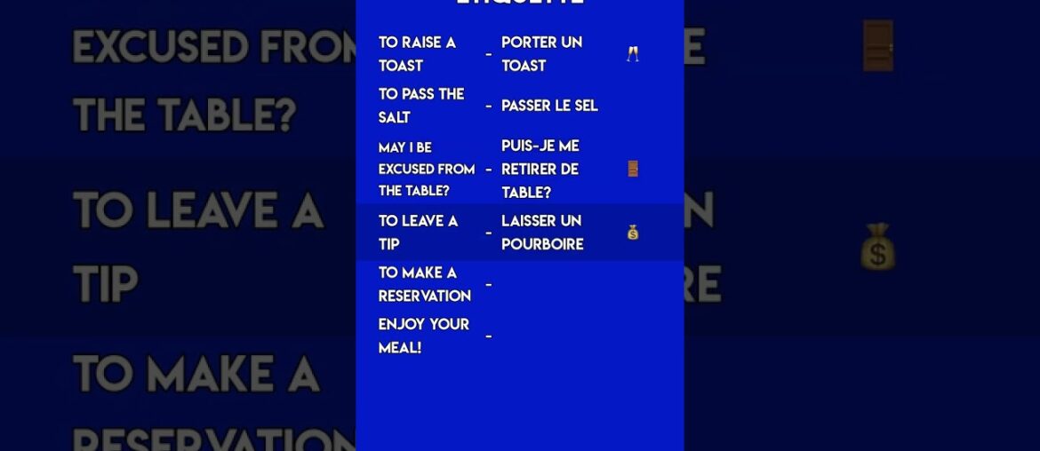 French Dining Etiquette: Polite Phrases for Restaurants in France!