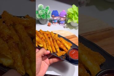Trending Bread Crumbs French Fries Recipe #recipe #breadcrumbs #frenchfries #shortsrecipe #snacks
