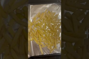 Trying to make frozen french fries first time in oven #food #frenchfries #easyrecipe