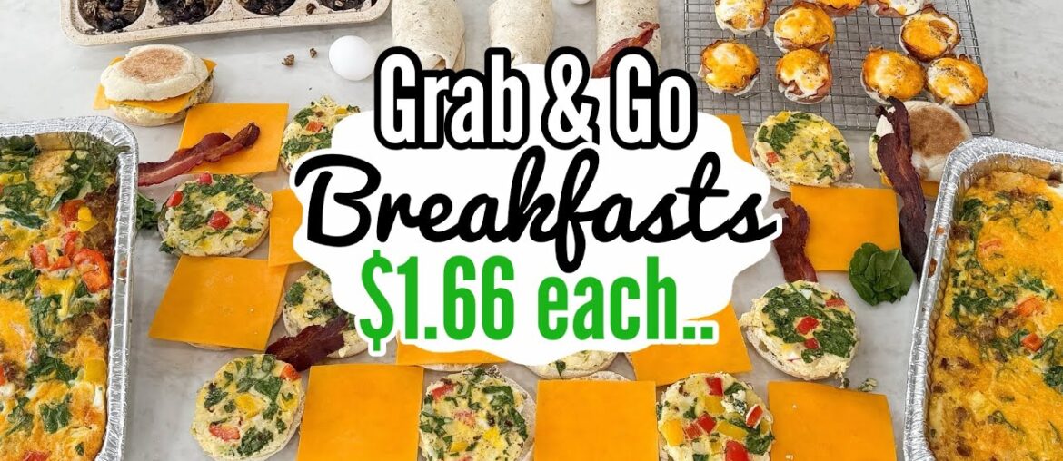 Quick & EASY BREAKFAST Meal Prep | Grab & GO Recipes | 60 Tasty Meals for Under $2 | Julia Pacheco Quick & EASY BREAKFAST Meal Prep | Grab & GO Recipes | 60 Tasty Meals for Under $2 | Julia Pacheco