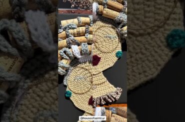 French Glama prepping for a date with wine corkscrew rollers #crochet #viral  #relatable #art