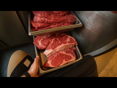 Live service in a French grill restaurant from a first-person perspective Live service in a French grill restaurant from a first-person perspective