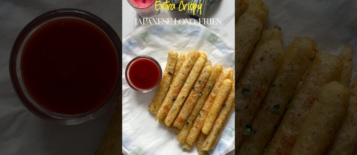 Extra crispy Japanese Long fries | French Fries #shorts #youtubeshorts #frenchfries #ytshorts