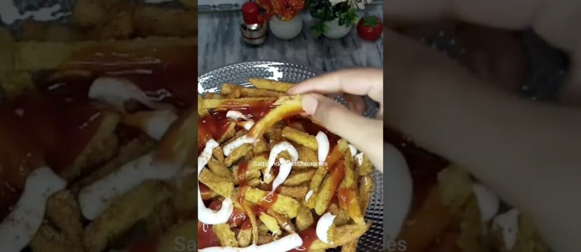 Crispy French Fries | Spicy Potato Chips recipe #shorts #frenchfries #chips #snacks