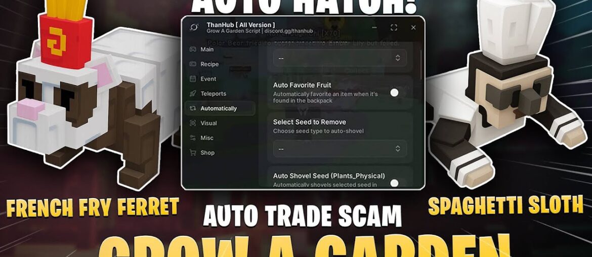 [UPDATED] Grow a Garden Script NO KEY | Auto Trade Scam, Auto Cook, Pet & Seed Spawner (PC & Mobile)
