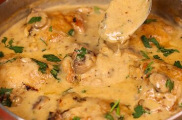 This Chicken Thighs Recipe Will Drive You Crazy! Easy and Quick! French Chicken Fricassee