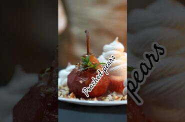 French Elegance: Red Wine Poached Pears #dessert #pears #wine #cooking  #recipe