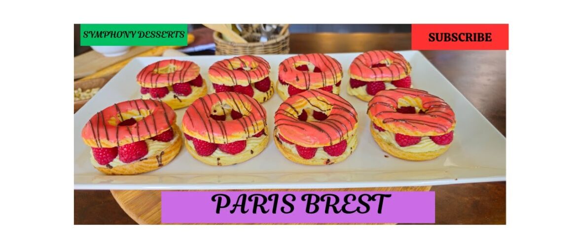 "Raspberry Paris-Brest: A Sweet Journey to French Pastry Heaven!"#food,#foodie,#dessert,#instafood,