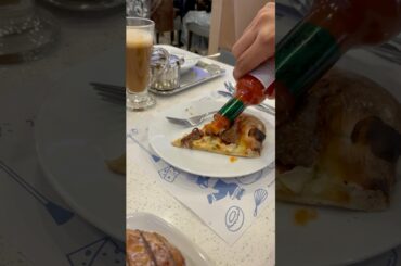 Working and dining+coffee at French Baker+sockets at the table to charge while we eat. #frenchbaker