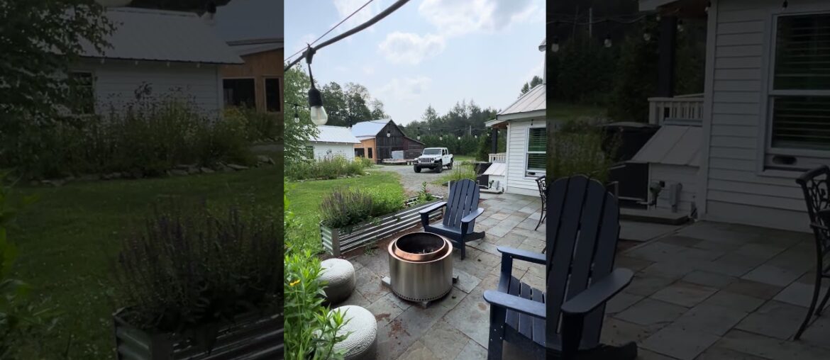 2025 The patio at French Woods Farmhouse vacation rental in Hancock, NY