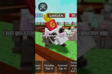 I just hatched a french fry ferret my first gourmet egg hatch #growagarden